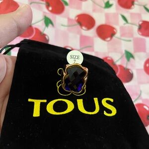 Bear Gold and Dark Blue Ring